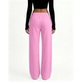 thumbnail image 4 of Resicozy Womens Wide Leg Sweatpants Drawstring Waist Straight Long Pants Casual Loose Baggy Workout Sweatpants with Pockets Pink 2XL, 4 of 4