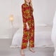 thumbnail image 3 of Balery Flying Black Bat Conjunto de Pijama con Estampado para Mujer, Conjunto de Dos Piezas con Manga Larga, Ropa de Dormir Suave con Bolsillos, Pijamas Cómodos-Small, 3 of 7