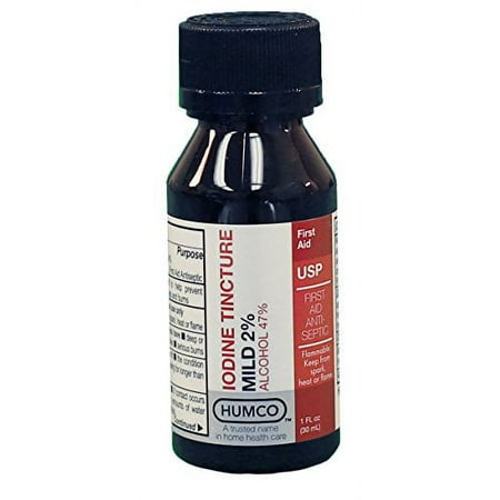 Humco 121391001 Iodine Tincture Mild 2%, USP, 1 oz
