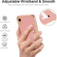 thumbnail image 5 of iPhone XR Case, Phone Cases for iPhone XR, Slim Fit Soft TPU Rubber with Adjustable Wristband Kickstand Scratch Resistant Shockproof Protective Cover for Apple iPhone XR 6.1 Inch, Coral Pink, 5 of 18