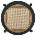 thumbnail image 4 of Safavieh Couture Karyna Modern Wood and Glass Round End Table, Black/Natural, 4 of 9