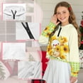 thumbnail image 6 of Xoenoiee Axolotl Sunflower Print Girls Half Zip Hoodie Fleece Quarter Zip Pullover Long Sleeve Sweatshirts Jacket Fall Clothes for Teen Girls, 7-8 Years, 6 of 7