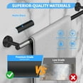 thumbnail image 2 of PHANCIR Juego de Accesorios de 7 Pzas para Baño, Accesorios de Acero Inoxidable, Incluye Toallero de 24", Soporte para Papel Higiénico, Toallero, Ganchos para Bata, Juego de Toallero de Baño Montado en la Pared, Negro Mate, 2 of 8