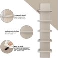thumbnail image 5 of 5 Tier Wall Shelves Mourning Gray, Vertical Column Shelf Floating Storage Home Decor Organizer Tall Tower Design Utility Shelving Bedroom Living Room, 5 of 16