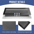 thumbnail image 2 of 4Pcs Magnetic Floor Ventilation Cover 4x10Inch Air Screen PVC for Wall Ceiling Captures Debris, 2 of 7