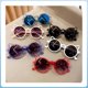 thumbnail image 5 of Cartoon Sunglasses Colorful Summer Outdoor Glasses Cat Eye Eyewear Children Girls Round Frame, 5 of 5