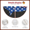 thumbnail image 3 of Lukts Shark With USA Flag Print Color Life Christmas Tree Skirt, Winter Holiday Tree Mat Decoration ,Can be Used as A Shawl-30", 3 of 6