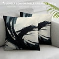 thumbnail image 3 of Jiayy Black White Abstract Art Line Pillow Modern Print Decorative Pillowcases Farmhouse Throw Cushion Case Decor for Couch Sofa Bed 12x12in, 3 of 5