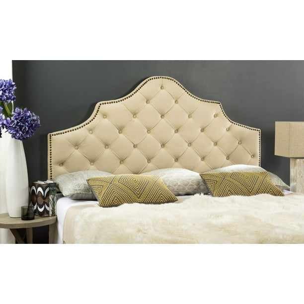 Safavieh Arebelle Rustic Glam Tufted Headboard with Nail Heads