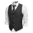 thumbnail image 6 of COOFANDY Men's Casual Business Vests Lightweight Waistcoat Slim Fit Suit Vest, 6 of 10