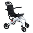 thumbnail image 3 of Fogcroll Portable Transit Travel Wheelchair Folding Transport Wheelchairs Narrow Doorways Wheel Chair for Adults and Seniors Support 180lbs Lightweight Aluminum Wheelchair for Elderly (Only 13.66lbs), 3 of 13