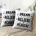 thumbnail image 3 of LALILO Throw Pillow Covers Dream Motivation Shirt Dream Black Cushion Cover 18" x 18", 2574 Pack, 3 of 6