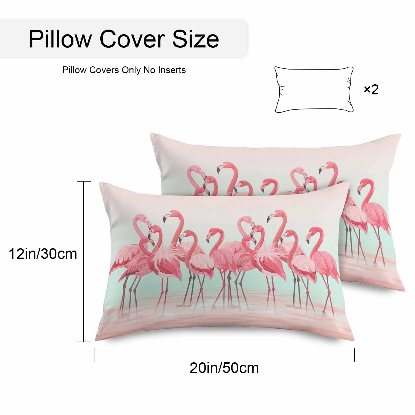 Outdoor Waterproof Throw Pillow Covers Set of 2 Pink Flamingo Decorative Pillowcases Lumbar Outdoor Pillows Cushion Case 20x12 Inch Tropical Animal Ombre Teal Patio Pillows for Couch Sofa Bed Garden