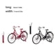 thumbnail image 5 of sweethay Modelo de bicicleta de aleación de aluminio para mujer, juguete de simulación portátil ajustable decorativo 1:10 para niños con Juguetes Negro, 5 of 6