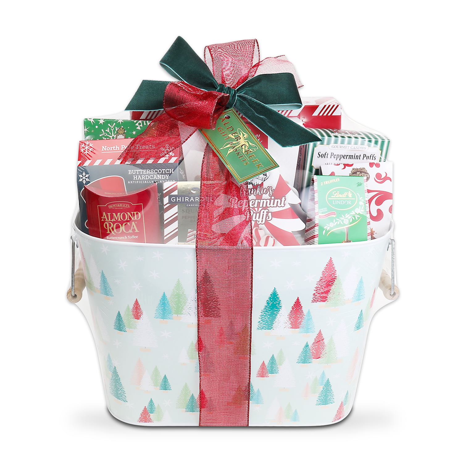 Alder Creek Gift Baskets Winter Holiday Trees Gift Tote (11 Items per Gift)