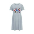 thumbnail image 5 of Jamicy Sleep Dress for Women Short Nightdress Chest Printed Round Neck Short Sleeve Comfortable Casual Women's Short Nightdress, 5 of 7