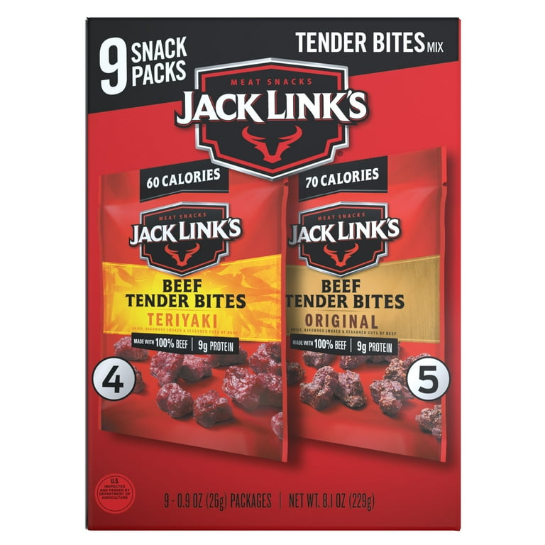 Jack Link's Original and Teriyaki Beef Tender Bites, 9 Pack