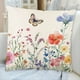 thumbnail image 5 of Fundas De Cojín Con Flores 45 X 45 Cm Fundas De Cojín Con Flores Primaverales Decoración De Fundas De Cojín Para Las Vacaciones De Primavera Funda De Cojín De Lino Con Jardín De Flores, Mariposas, 5 of 7