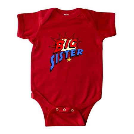

Inktastic Big Sister Superhero Gift Baby Girl Bodysuit
