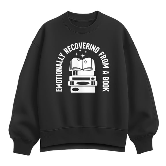 Instant Message - Emotionally Recovering From Book Oversized Fleece Crew Sweatshirt
