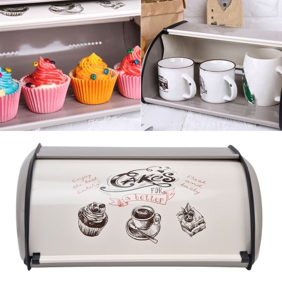 Roll Top Bread Keeper, Large Capacity, Cute Design For Kitchen Countertop, <span Style="background:red"></span> Bread Storage