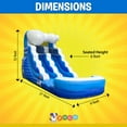 thumbnail image 5 of Pogo Crossover Inflatable Water Slide, No Blower, Blue Wave 12 Foot Kids Waterslide, 5 of 9