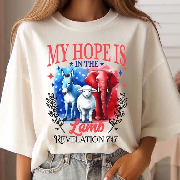 My Hope Is In The Lamb Shirt, Revelation 7-17 Shirt, Christian Shirt, Religious T Shirt, Christian Gift, Bible Verse Shirts, Faith Base Tee