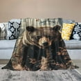 thumbnail image 2 of Patifu Bear Flannel Blanket, Bear Gifts, Bear-Themed Blanket for Women, Soft Lightweight Throw Blankets for Bed Home Travel Decor  50x60in, 2 of 6