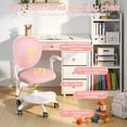 thumbnail image 7 of Lanzxjv Children Study Chair with Adjustable Footrest & Flip Arm, Kids Computer Chair , 360-degrees Swivel Mesh Office Chair for Home Bedroom Learning Room, 7 of 7