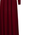 thumbnail image 5 of Besolor Maxi Dress for Women Crewneck Solid Color Long Sleeve Fall Dresses Casual Flowy Floor Length Dress with Pockets, 5 of 6