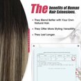 thumbnail image 3 of Extensiones de pelo Moresoo Balayage con cinta adhesiva, de color negro a marrón, 40 cm, 3 of 8