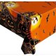 thumbnail image 1 of Mantel de Halloween, 54 x 108 pulgadas, esqueleto de calabaza naranja, plástico impermeable, 1 of 5