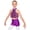 Purple, variant on Kids Girls 2-Piece Dance Outfits Sparkly Halter Sequins Crop Top with Metallic Shorts Set Activewear Purple 6