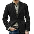 thumbnail image 2 of Men's Corduroy Sport Coat Blazer Slim Fit Blazer Jacket Casual One Button Vintage Notch Lapel Blazer Suits, 2 of 4