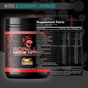Gorilla Mode Nitric Upgraded Stimulant Free Pre-Workout Powder, Blackberry Lemonade, 1.72 lbs