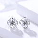 thumbnail image 2 of Arete de Plata Malubero Diseño Flor Piedra Cristal 925 Fina, 2 of 3