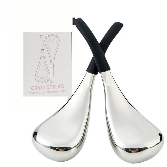 Zeya Ice Globes Facial Skin Care Tools for Women Face Eyes, Stainless Steel Face Beauty Cryo Sticks for Girls Ladies