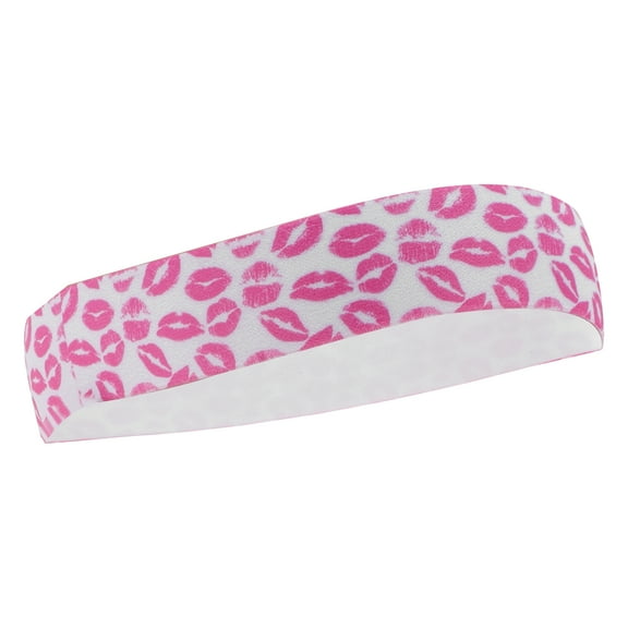 Unique Bargains 1 Pc Breathable Headband Textured Sweat Headband for Sport Pink