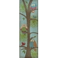 thumbnail image 2 of Brent, Paul 13x32 White Modern Wood Framed Museum Art Print Titled - Fantasy Owls Panel II, 2 of 4