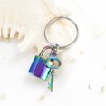 thumbnail image 3 of Stainless Steel Lock with Key Urn Locket Cremation Jewelry for Ashes Urn Keyring Lockets for Ashes Keepsake Keychain Memorial Jewelry, 3 of 5