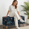 thumbnail image 2 of FOR U DESIGNS Leopard Print Ottoman Cover for Flip-Top Storage Stool, Stretch Rectangle Footrest Cover Washable Non-Slip Foot Chest Chair Slipcover with Elastic Bottom for Bedroom, 2 of 7