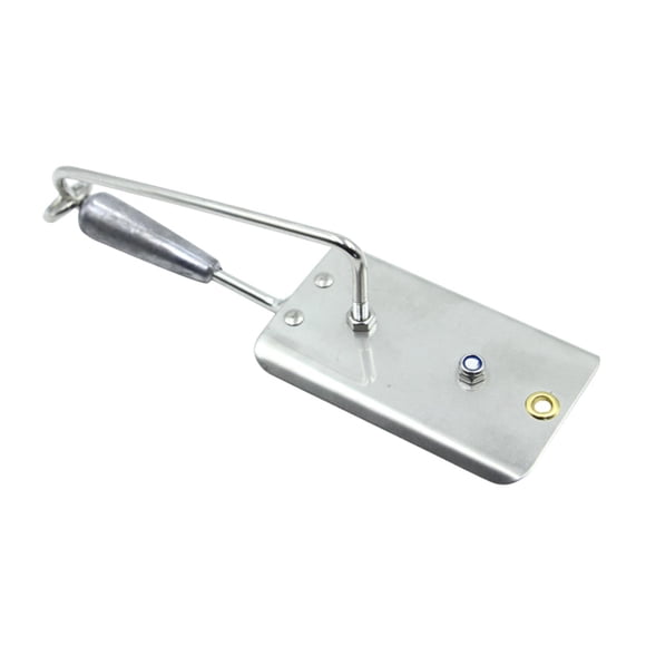 braveheart Fishing Planer Outdoor Gear Downrigger Planer for Freshwater Saltwater Wahoo 18.2cmx5.5cm 4.8mm Silver 13cm