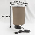 thumbnail image 5 of Kiven Half Shade Table Lamps, Modern Table Light with Fabric Half Lamp Shade, 1-Light Nordic Nightstand Lamp with Half Iron Holder, 5.9 Plug in Cord,E26 Socket for Office Home, 5 of 7