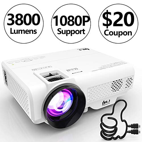 DR. J Professional 3800L Full HD 1080P Portable Video Projector