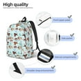 thumbnail image 3 of Bingfone Cute Pug Dogs Print Canvas College Laptop Backpack, Large Capacity Lightweight College Bookbag Casual Daypack-Small, 3 of 5