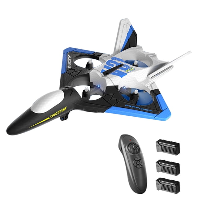 V31 RC Fighter Jet with 4K HD Camera (3840x2160), 3.7V 1000mAh 3-Battery Pack, 15-Min Flight Time, 150m Control Range - Features One-Key Takeoff/Landing, Headless Mode, Altitude Hold, Gravity Sensor