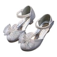 thumbnail image 6 of GYRATEDREAM Toddler Little Girl Low Heel Ballet Flats Mary Jane Shoes Glitter Princess Dress Shoes, 6 of 8
