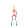 thumbnail image 2 of MInHoues 16" Halloween Hanging Skeleton Decoration, Realistic Posable Skeleton Prop for Haunted House Porch Courtyard Party Scene Display, Multicolor, 2 of 6