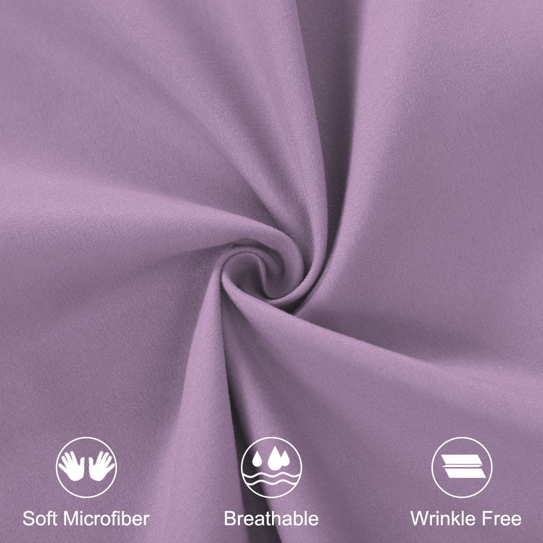 Unique Bargains 2-Piece Soft Microfiber Pillowcases, Queen, Lavender
