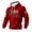Red, variant on 250th Anniversary Sweatshirt, Men's Vintage American Flag Print Hoodie Patriotic 4th of July Shirts Waffle Long Sleeve Pullover